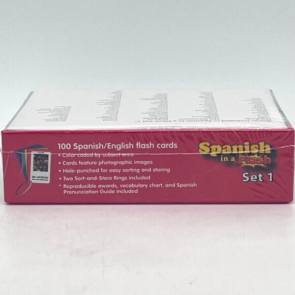 Spanish In A Flash Set 1 with 100 Flashcards Ages 5+ Edupress For Teachers NEW - Picture 5 of 9